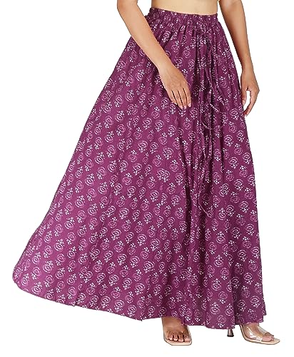 Image of Sttoffa Cotton Printed Women Wear Maxi Long Skirt 40 inch inch Full Length