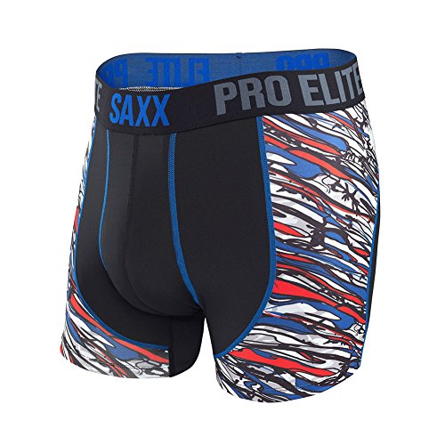 Saxx Pro Elite 2.0 Boxer Mfit Royal/Pulled Marble Camo M Mens Underwear