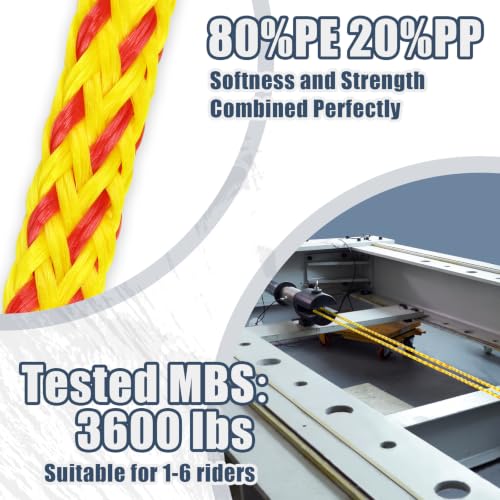 Image of Boat Tow Rope 60ft 1-6 Riders, Floating Ropes for Towable Tubes