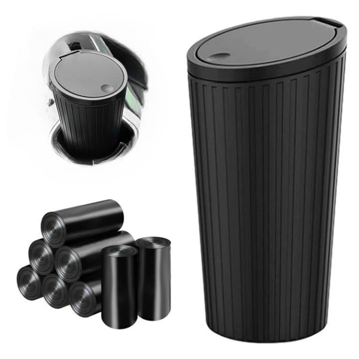 YAMAIDUO Poubelle Voiture avec Couvercle, Poubelle de Voiture...