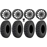 Bundle-9-Items-System-3-SB-5-14-Wheels-Grey-32-Warrior-AT-Tires-4x156-Bolt-Pattern-12mmx125-Lug-kit