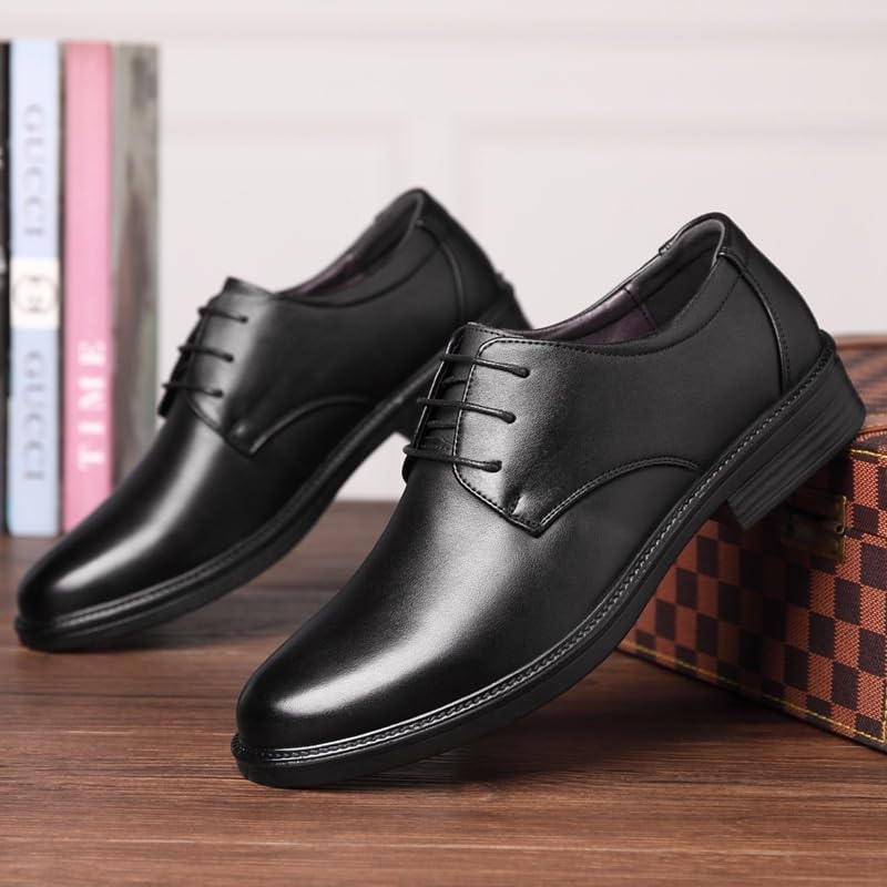 Men's Classic Formal Oxford Shoes Casual Leather Derby Loafers Non Slip Lug Business Work Comfort Dress Shoes Office Walking Work Flats2
