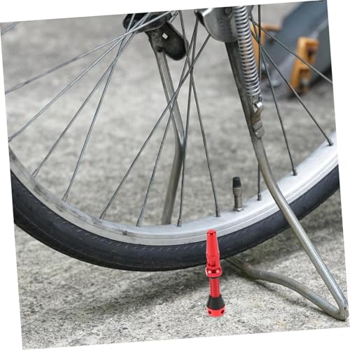 Toddmomy 2pcs Válvulas Francesas Tubeless de Aleación de Aluminio, Diseño Ligero, Agujero Lateral para Inflado Eficiente y Presión de Aire Consistente Rojo miniatura 6