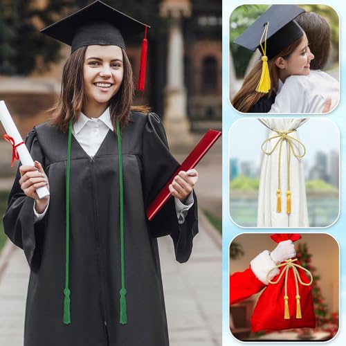 Image of ONUPGO Green Graduation Cord, Graduation Honor Cords Rayon Braided Tassel Cord for 2026, 68 inch Polyester Yarn Long Robe Honor Rope for Graduation Students, Bachelor Gown