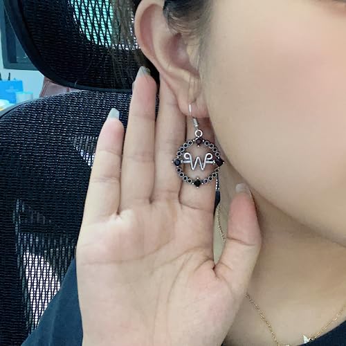 Gothic Wednesday Metal Terror Earrings Jewelry for Women Cosplay3