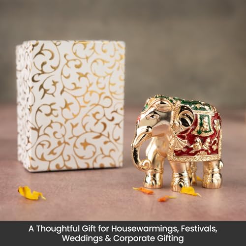 Image of Astrotalk Shri Swarna Gajraj Idol | Vastu Elephant Idol for Strength, Wisdom & Financial Stability | Aesthetic Home Decor for Living Room & Office | Good Luck Gift for Man & Woman