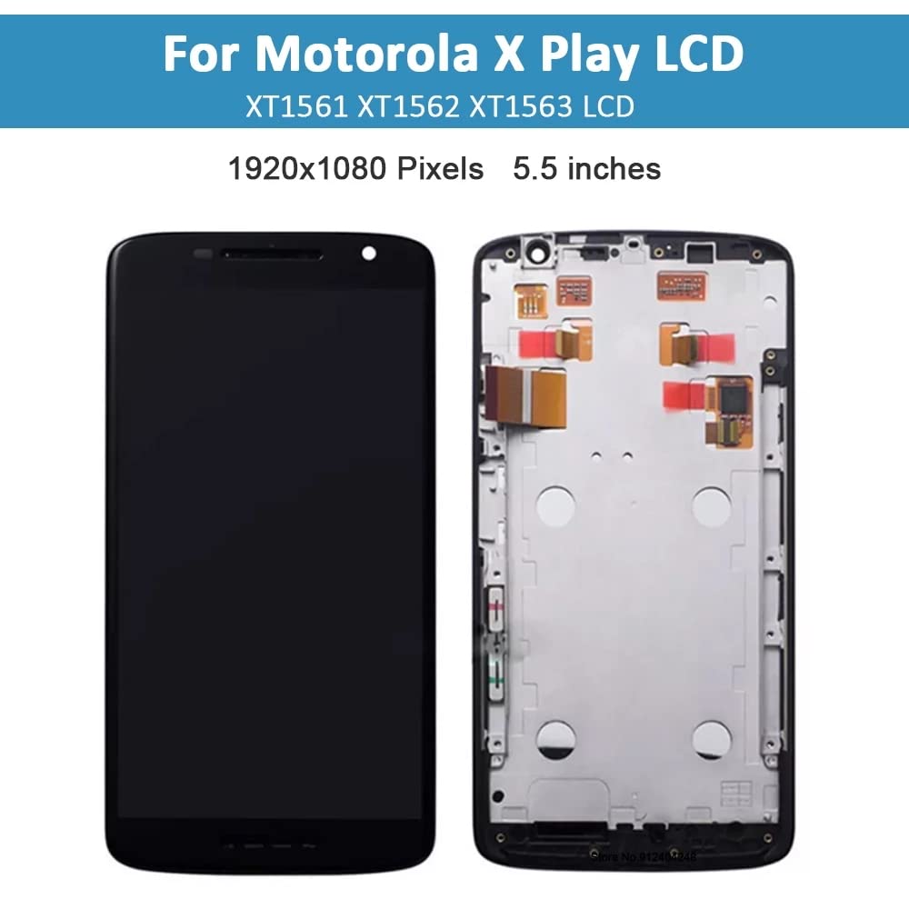 Écran LCD Complet Avec Chassis Pour Motorola Moto X Play, Couleur Noir, Neuf