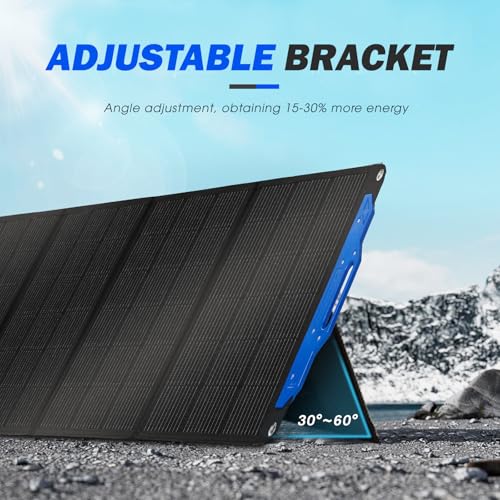 ATEM POWER 300W Solar Panels 18V Foldable Monocrystalline Solar Panel Kit with Adjustable Bracket Efficient Charge Portable Solar Charger for Power Station, Rv Camping Outdoor Trailer Emergency Power - Image 5