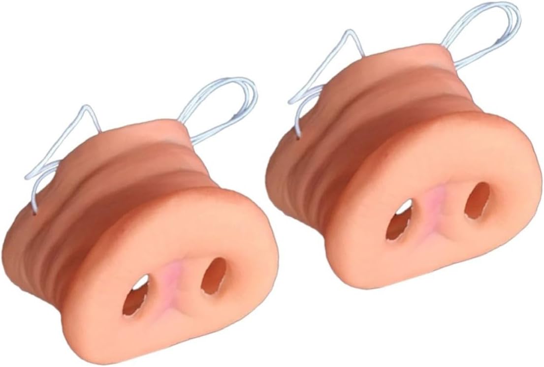 6pcs Pig Nose Mask Latex Costume Prop for Halloween Season