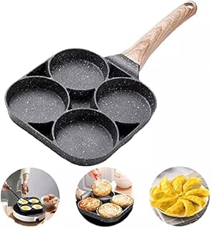 Green Globe Non-Stick Frying Pan with 4 Hole Pancake Pan Fried Egg Burger Pan