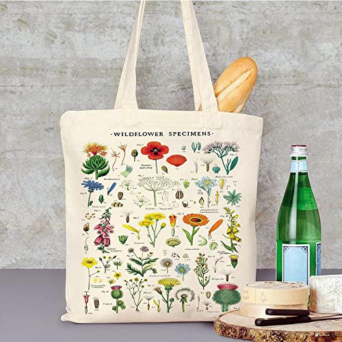 Jakayla Canvas Tote Bag For Women Floral Print Vintage Wildflower Tote Bag Women's Gift Reusable Bag Canvas Grocery #TOP2