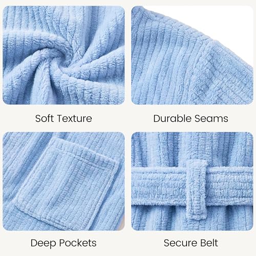 Image of PJGGZ Hooded Bathrobes for Women, Soft Long Towel Robes for Women - Quick Dry yet Warm