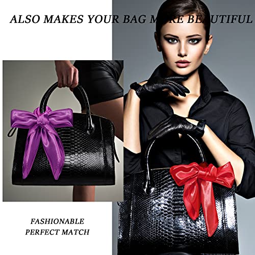 16 Pieces 35 Inch Satin Hair Scarf Women Silk Head Neck Scarf Bulk Large Square for Sleeping Solid Color Lightweight Hair Wrapping at Night 5