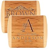 Personalized Cutting Board, 11 Designs, 13x11, Elegant Bamboo Cutting Board - Wedding Gifts for the Couples, Housewarming Gifts, Anniversary Gift for Her, Gift for Parents and Grandma, Kitchen Sign
