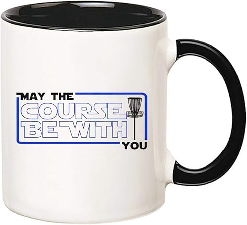 Miniatura 2 de Taza divertida de golf con disco, May The Course Be With You, Taza Frolf, taza de café novedosa de 11 oz
