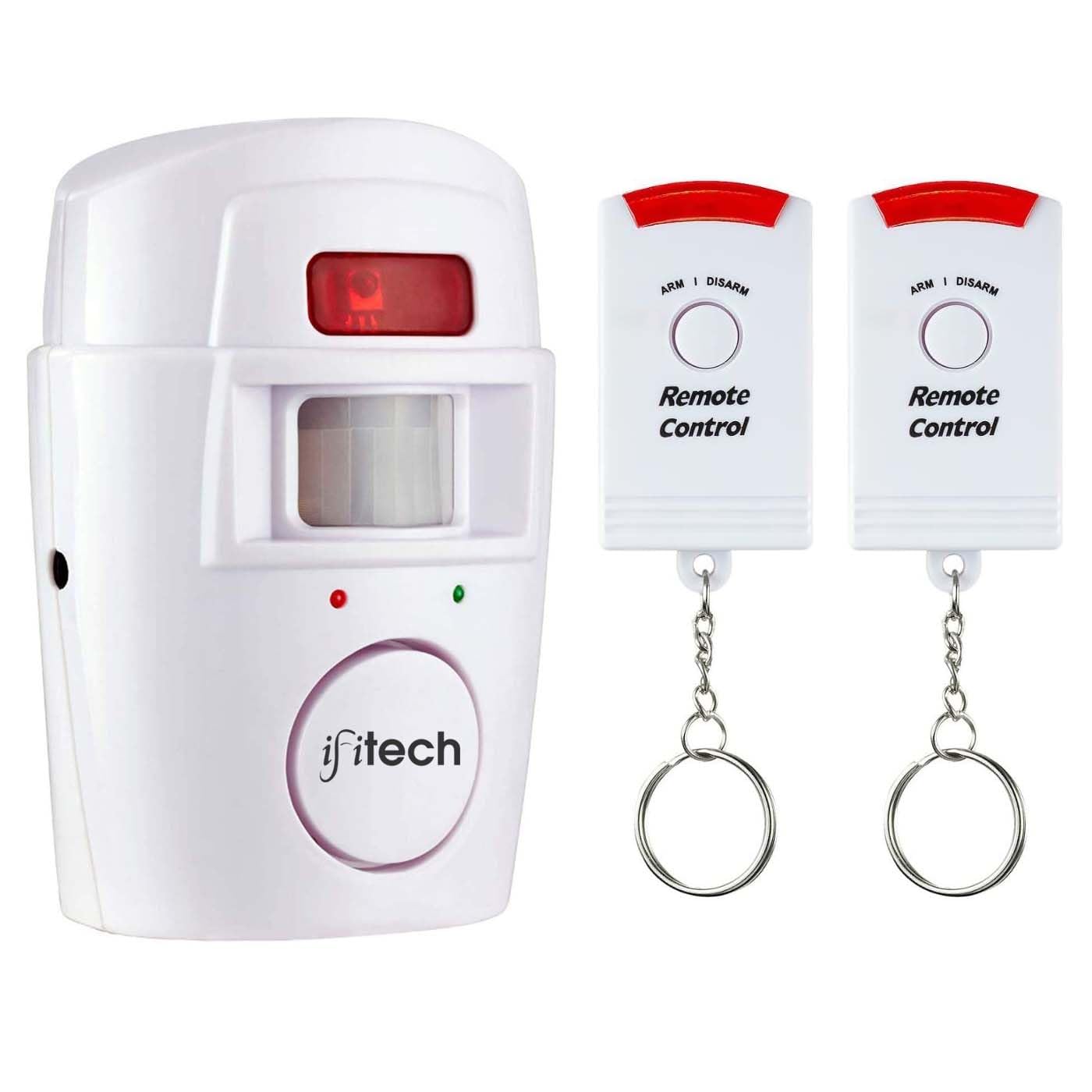 IFITech Motion Sensor Alarm with 105 dB Siren, 7–10 Feet Detection Range, and Dual Remote Controls, Battery-Powered Security for Homes, Offices, and Shops-image-10