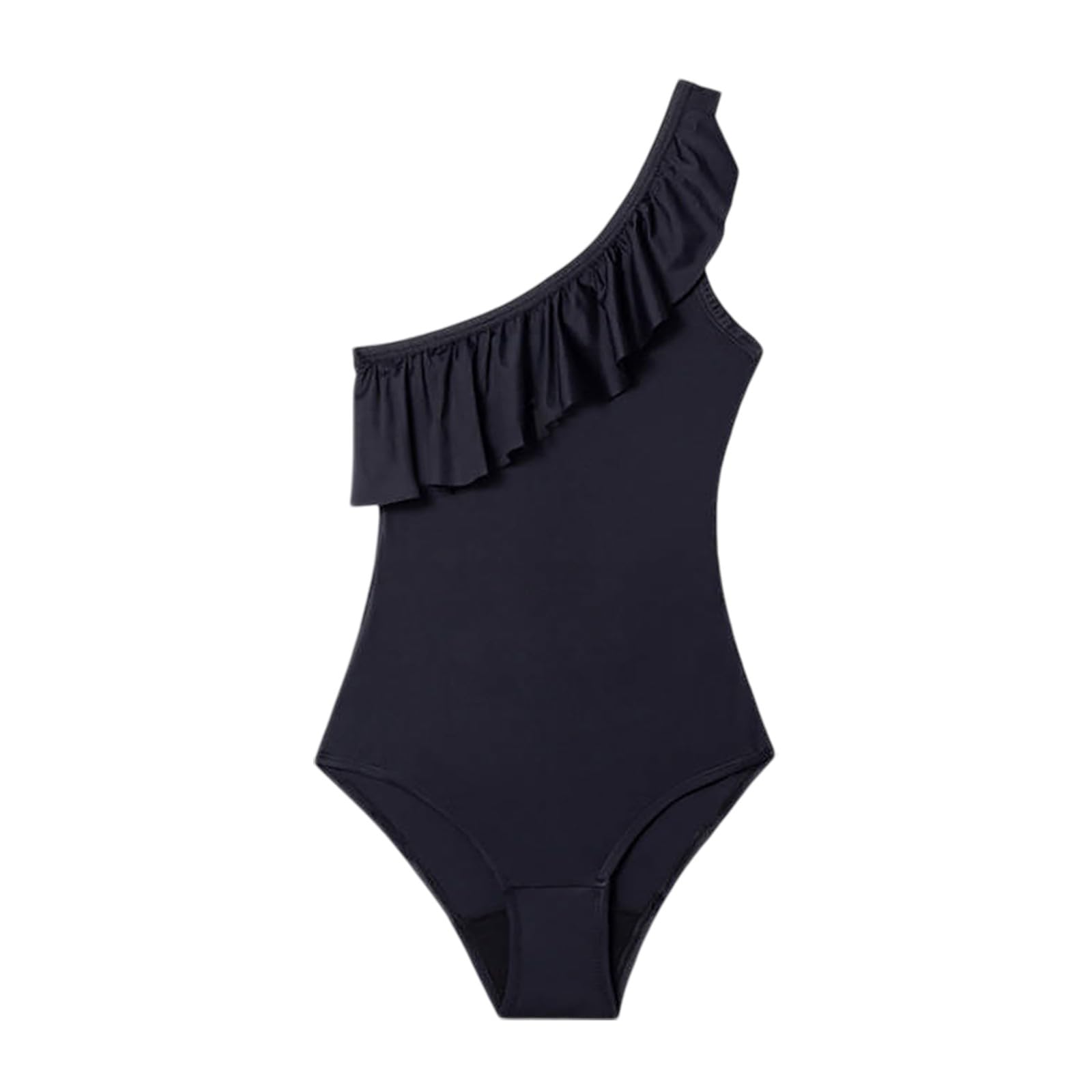 Set Bikini Monospalla con Volant, a Quattro Strati, Donna, Costume da Bagno Sicuro per Il Ciclo, Design Elegante e Pratico