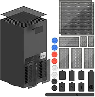 Dust Cover for Xbox Series X with Rubber Dust Plugs, Dust Filter & Silicone Dust Plugs & Thump Grip Caps for Xbox Series X Accessories