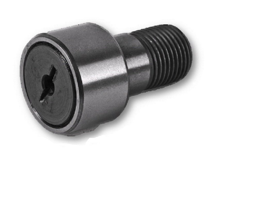 Smith Bearing HR-1/2-X Cam Follower Needle Roller Bearing, Heavy Stud with Screwdriver Slot, Sealed, 0.500"