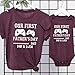 Personalized Handmade Our First Father’s Day Matching Shirts – Dad & Baby Gaming Outfits – Custom Father’s Day Gift for Gamers