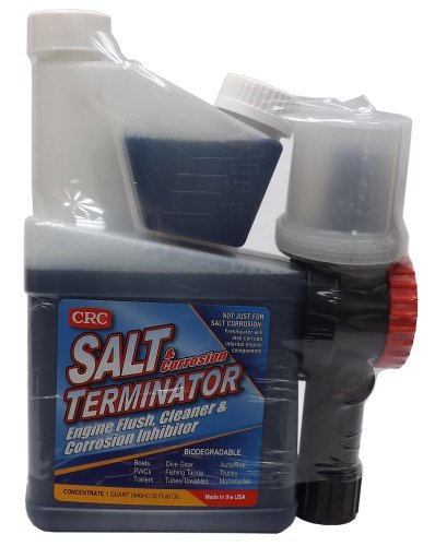 Image of CRC Salt Terminator Engine Flush, Cleaner & Corrosion Inhibitor w / Mixer SX32M - 32 FL. OZ, Engine Flush Cleaner for Cooling Systems, Trucks, and Marine Engines