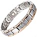 Smarter LifeStyle Braccialetto Magnetico Terapeutico In Titanio Elegante Contro il Dolore Causato Dall'Artrite E dal Tunnel Carpale Bracciale della salute Antistress Per Uomo Donna Argento & Oro Rosa