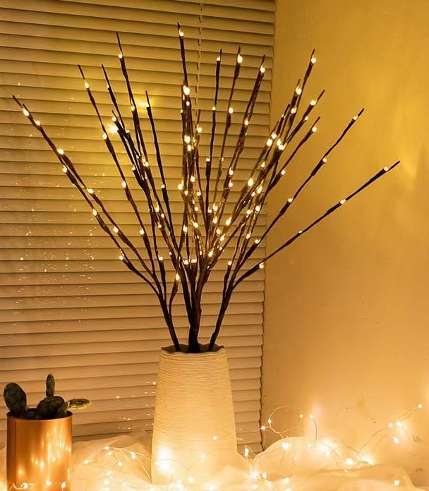 LED Branch Lights Battery Powered Decorative Lights Willow Twig Lighted Branch for Home Decoration