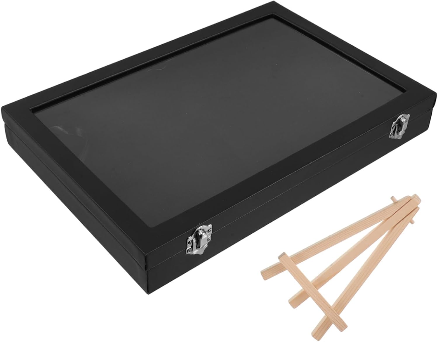 X Large Enamel Pin Display Board with Easel Stylish Shadow Box for Jewelry Pins Badges and Medal Collections Versatile Tabletop Wall Mount Display