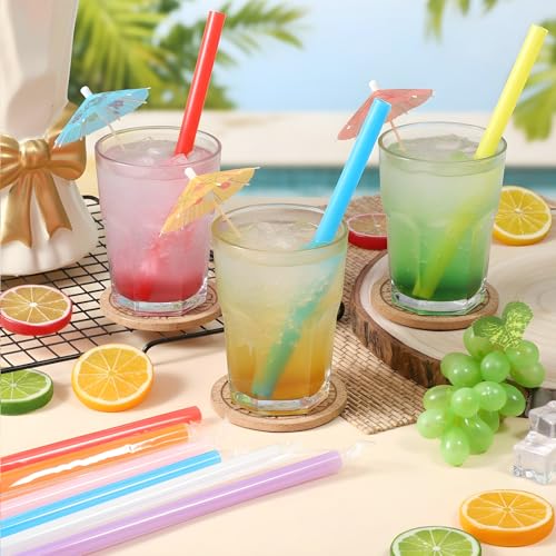 300 Pitillos Jumbo para Batidos, Plástico Colores Varios miniatura 4