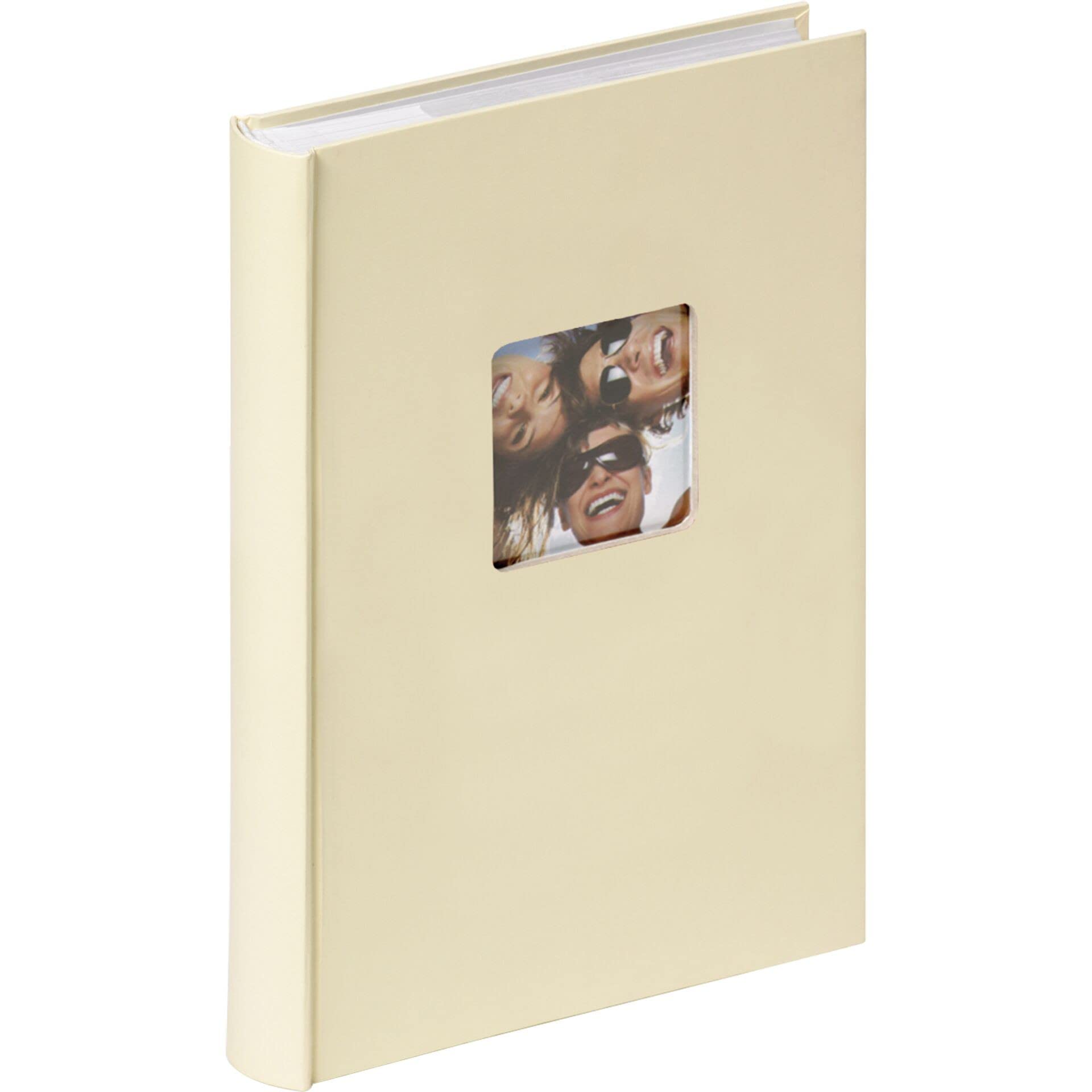 walther design Fotoalbum creme 300 Fotos 10 x 15 cm Memo-Einsteckalbum mit Cover-Ausstanzung, Fun ME-111-H