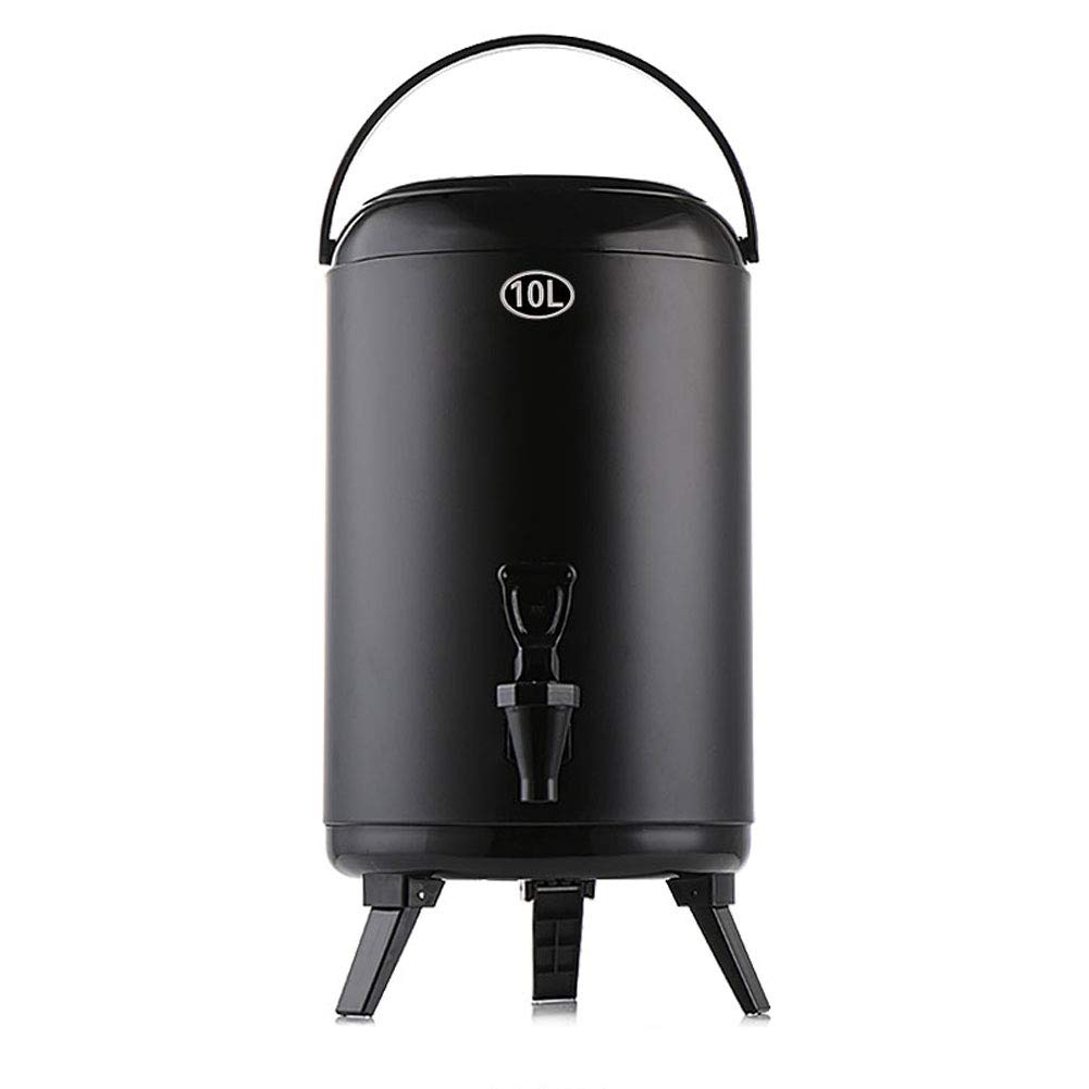 RSHJDCommercial Hot Water Bucket, Milk Tea Barrel Stainless Steel Insulated Barrel Hot and Cold Double Insulated Coffee Insulation Cold for School Restaurant Bars