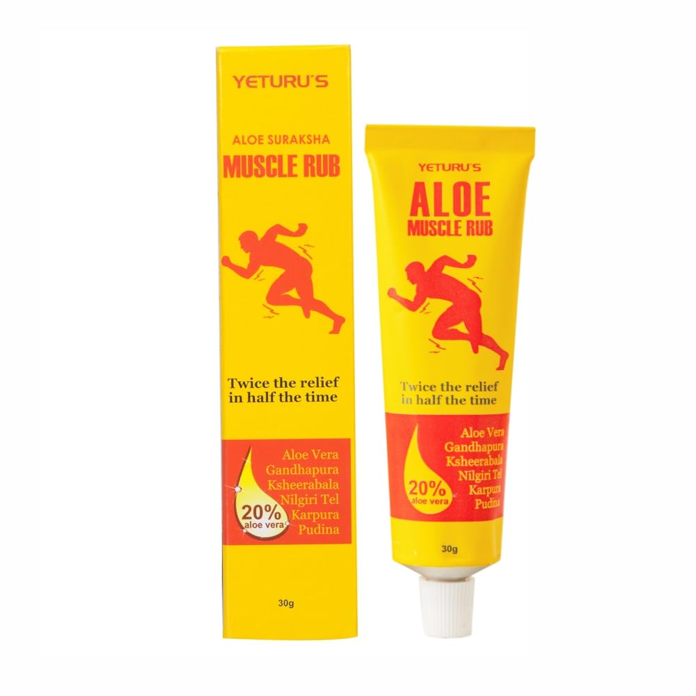 Yeturu's Aloe Suraksha Muscle Rub 30Gms (Pack of 3) - Balm - Unisex - All Ages-image-25