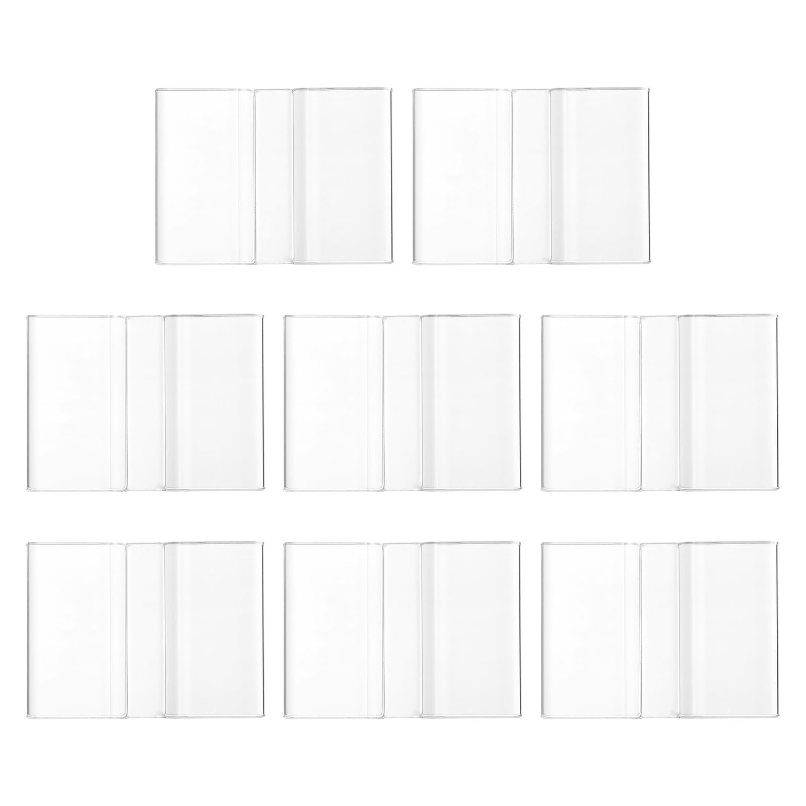 sourcing map 8Pcs Acrylic Flexible Hinges, 30x39mm Invisible Living Hinge, 360° Transparent Continuous Piano Low Profile Flex Hinge for DIY Furniture, Display Stand, Cabinets