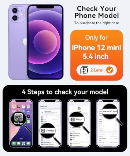 Image of CANSHN Magnetic for iPhone 12 Mini Case, Upgraded [Full Camera Protection] [Compatible with Magsafe] [Translucent Matte] Shockproof Protective Phone Case for iPhone 12 Mini 5.4 inch - Red