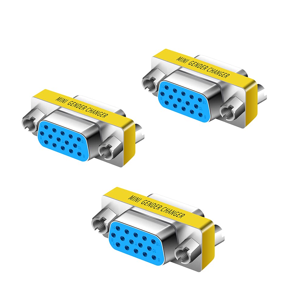 Vga To Usb 2-Pack VGA Couplers Female To Female 15-Pin Adapters