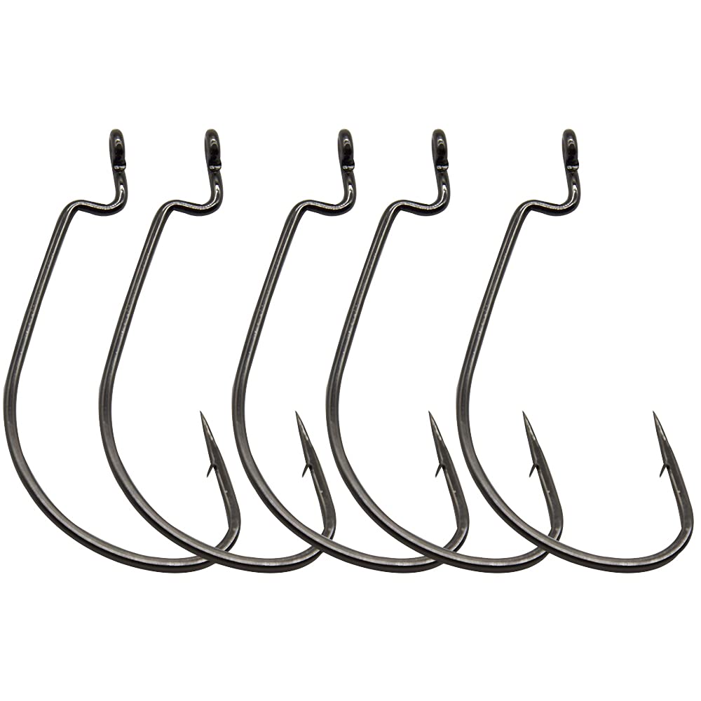 Tigofly 20 Pçs Agudos Baixo Ganchos Ponto De Corte Preto Níquel Aço