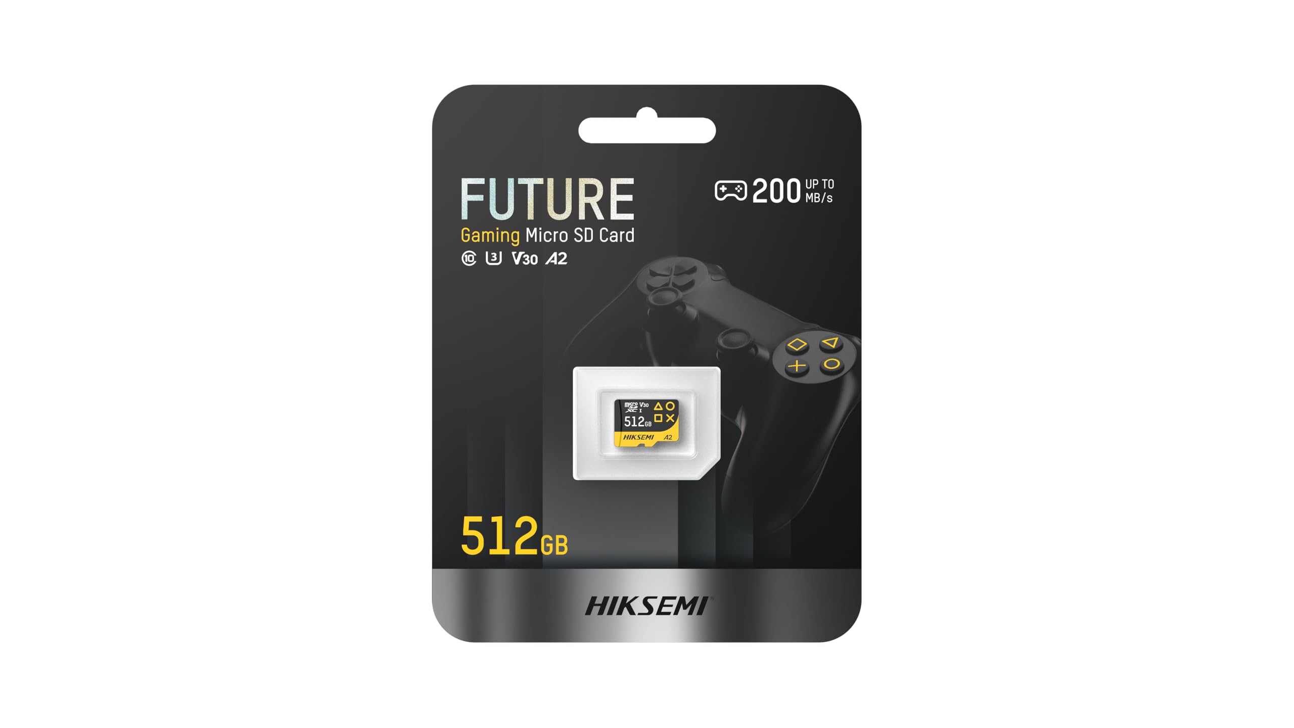 HIKSEMI Future Carte Micro SD pour gaming, 512 Go, vitesse jusqu'à 200 Mo/s, V30 A2,