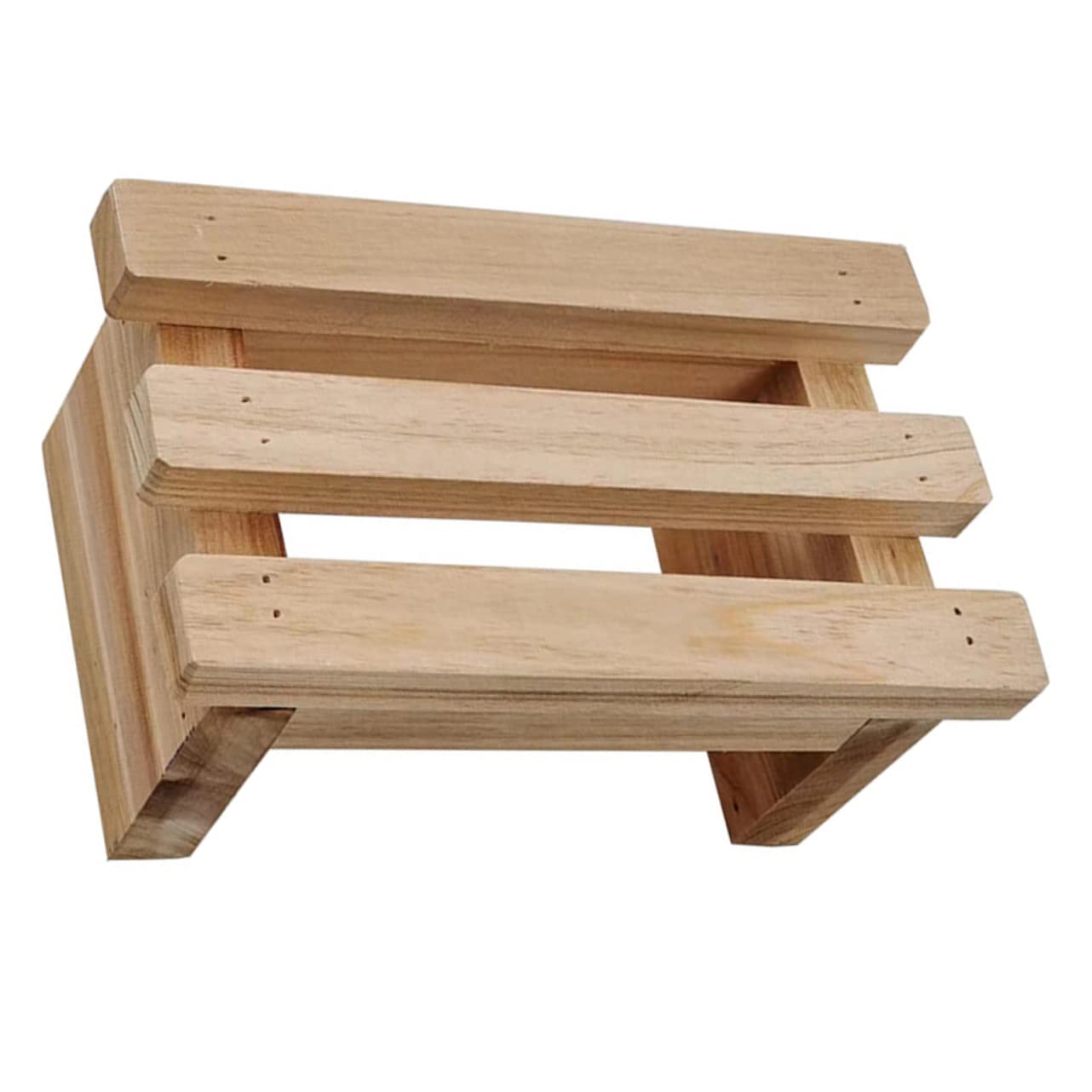 PRETYZOOM Elegant Wooden Stool Boys and Girls-Friendly Furniture Step Bench for Toddlers Home Decor