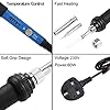 FEITA Soldering Iron Kit Electronics UK Plug AC240V with 5Pcs Different Solder Tips, Solder Wire, Solder Stand for Variously Electronic Repair
