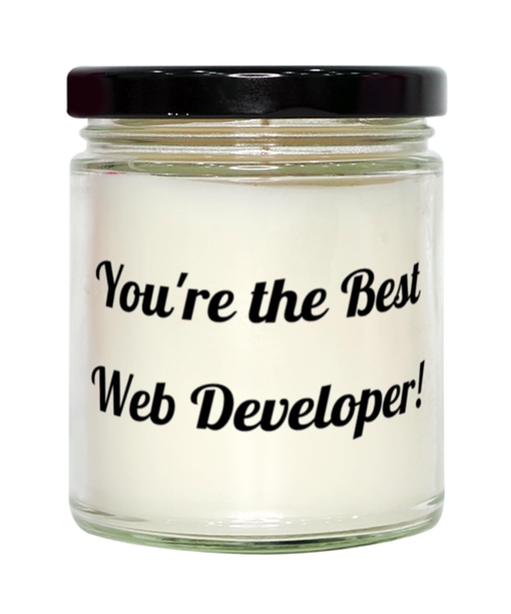 Special Web Developer Gifts, You're The Best Web Developer!, Fancy Birthday Scent Candle for Colleagues, from Team Leader, Web Developer Tools, Gifts for Web Developers, Web Developer Gift Ideas,