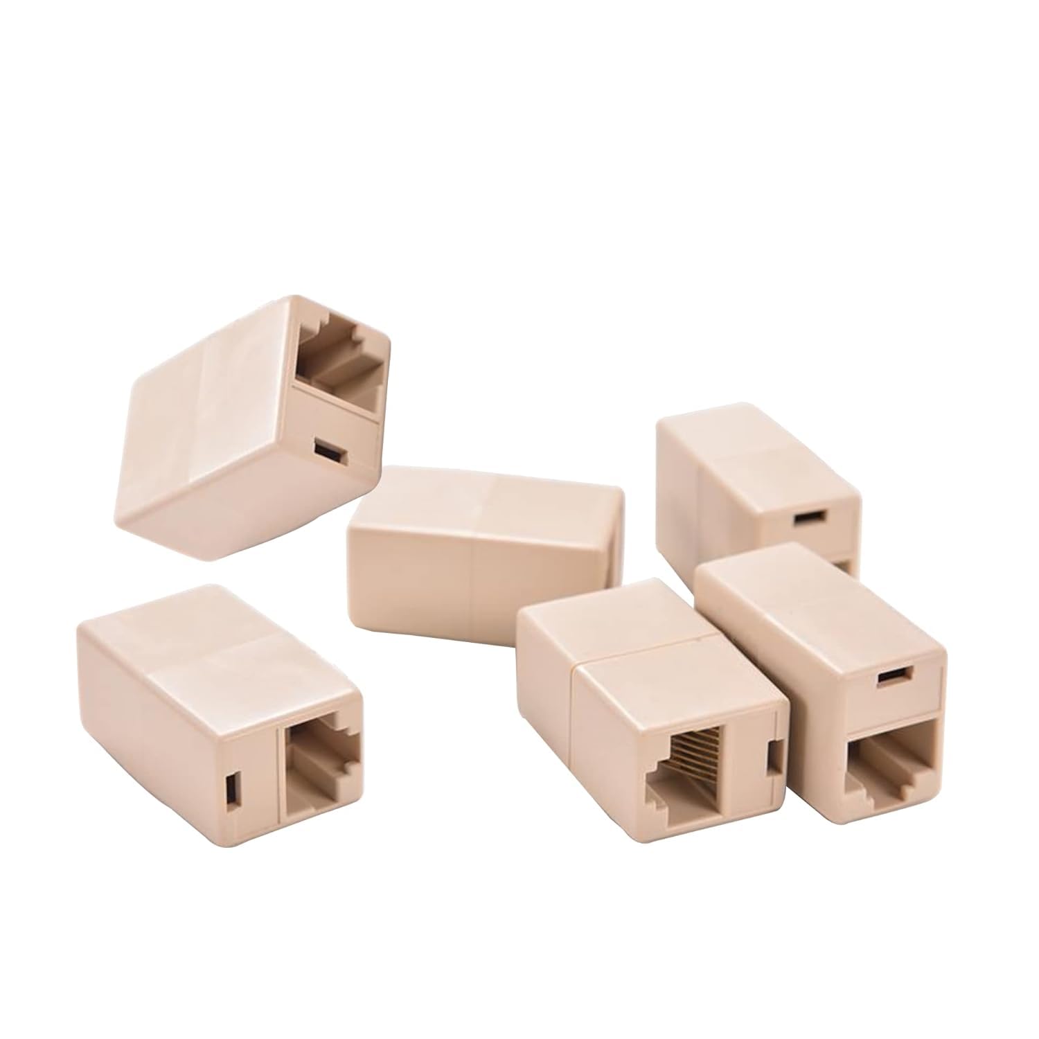 wiredcom® (pack of 5 lan connector|rj45 connector female to female ethernet coupler lan adapter extender rj45 socket network cat5 cat6 joiner,multi-colored