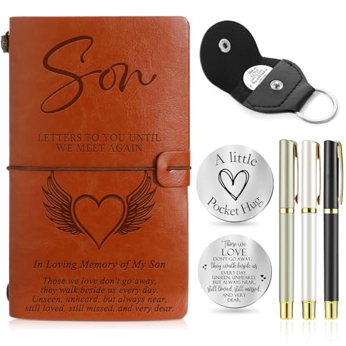 Regalo de duelo para la pérdida de hijo, juego conmemorativo con diario y accesorios