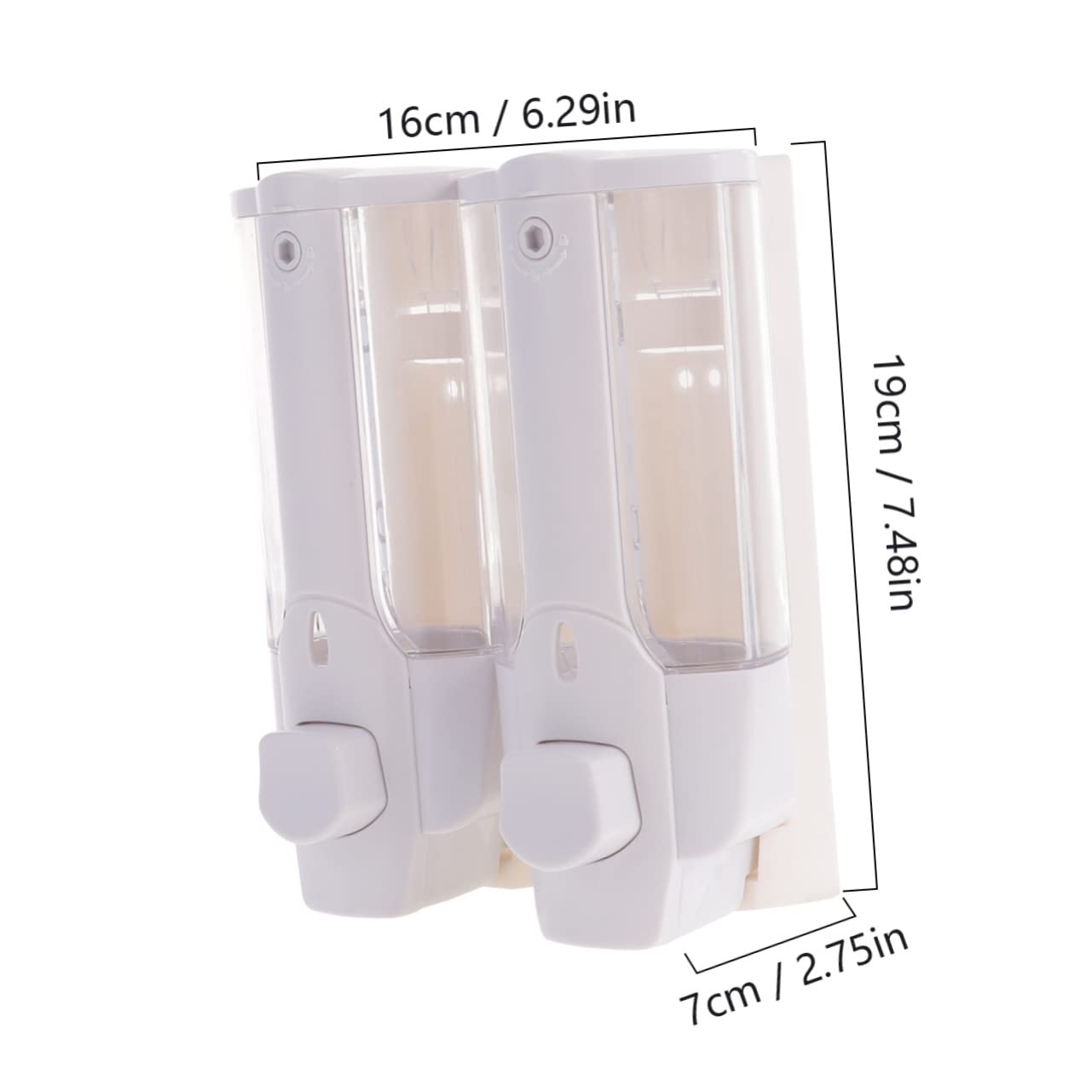 UTHCLO Abs Material Soap Dispenser Wall-Mounted Soap Pump Large Capacity for Bathroom Kitchen