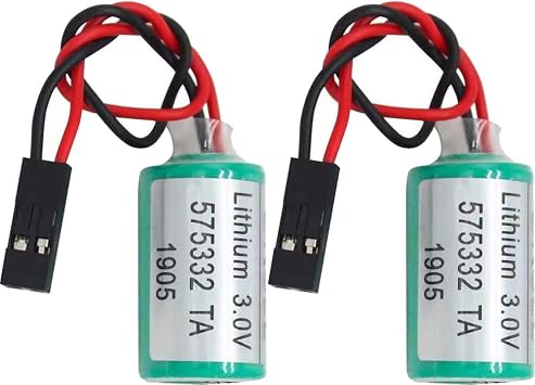 2Pcs 575332TA PLC Battery for Siemens 810D 840D PLC 6FC5247-0AA18-0AA0 Battery 575332 TA 3V 1200mAh Battery 2 Pack 575332TA Battery