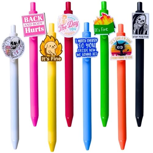 8 PC Funny Pens with Sayings | Cute Sarcastic...