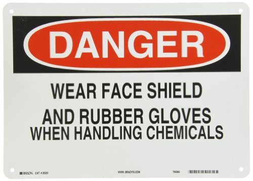 Plaque de signalisation de danger chimique Brady 25223 plastique 25.4x35.6 cm pour entreprise