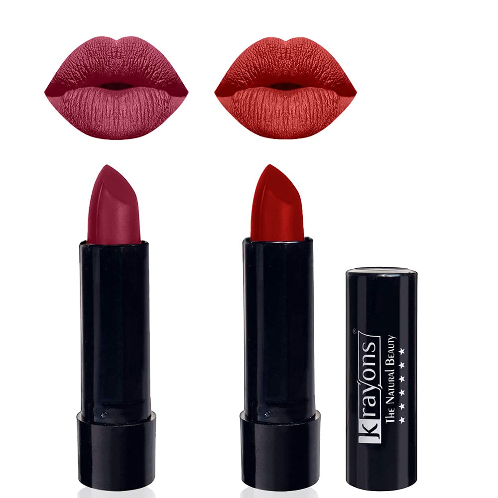 Krayons Cute Pop Matte Lipstick, Waterproof, Longlasting, Shocking Pink, Centre Stage, 3.5gm Each (Pack of 2) (B0924TJBVB) Amazon Price History, Amazon Price Tracker