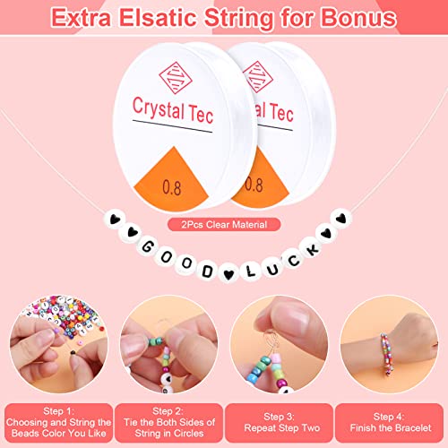 5000Pcs 4Mm Seed Beads And Letter Beads 24 Colors Glass Beads Kit With 1200Pcs Alphabet Beads For Jewelry Making, Jewelry Beads Set For Necklace Earring Diy Craft Jewelry Making Girls Christmas Gifts #TOP2