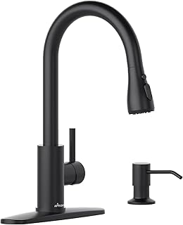 APPASO Black Kitchen Faucet with Soap Dispens...,