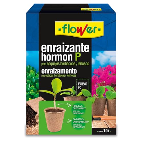 Flower - Enraizante Sólido Hormon P 50 g | Polvo Enraizante para Esquejes y Trasplantes | Con Aminoácidos y Vitaminas | Estimula Raíces | Ornamentales, Árboles y Frutales